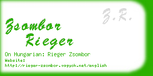 zsombor rieger business card